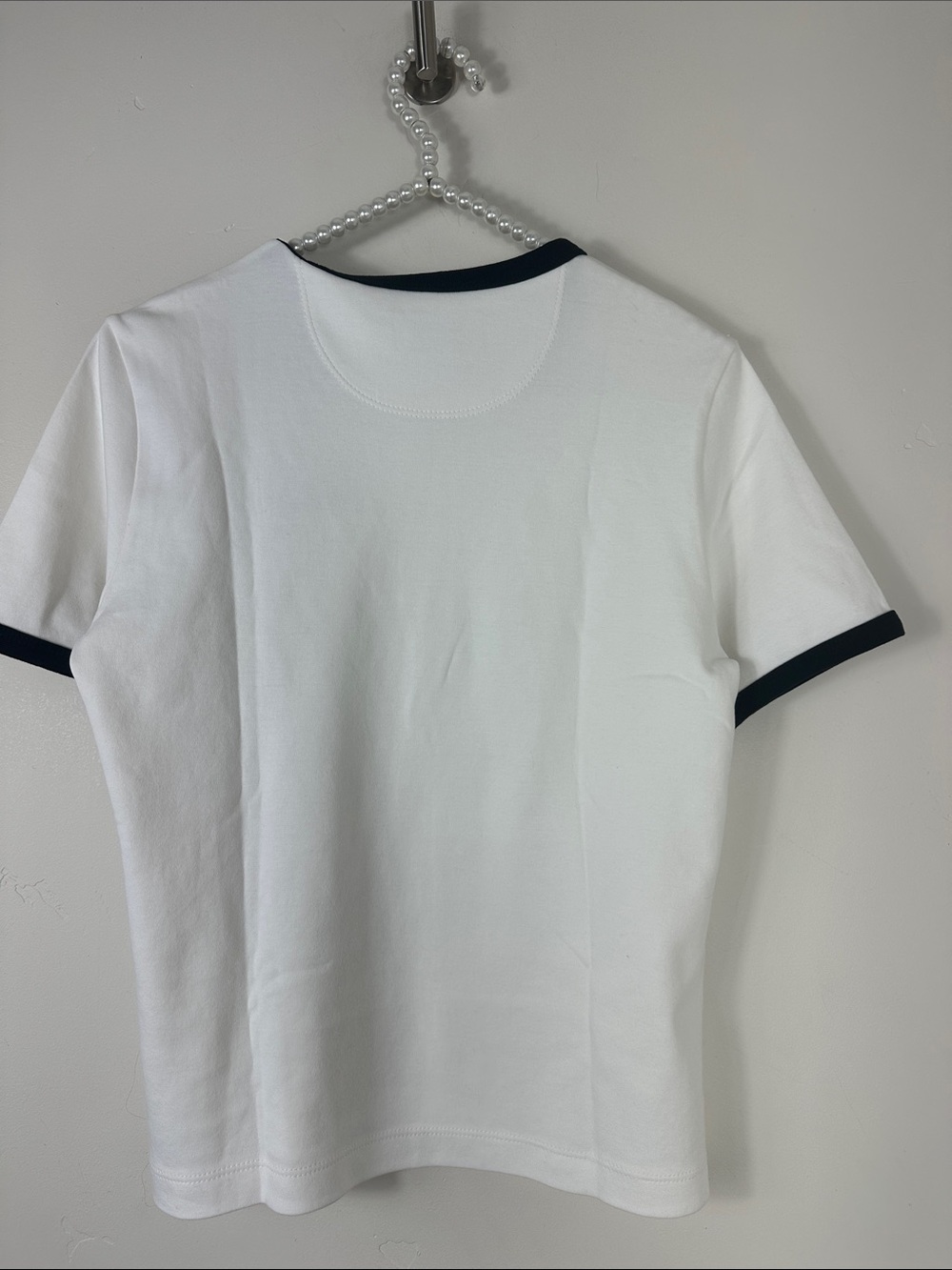 Coach White Ringer Tee with Black Trim Medium NWOT - Picture 6 of 9